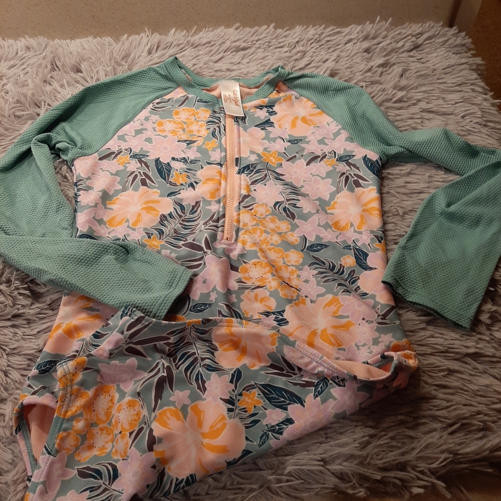 Cat & Jack Long Sleeve One Piece Swimsuit Size XL (14/16)